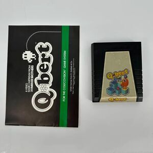 Q*bert (ColecoVision, 1983) Cartridge & Manual – Parker Brothers Arcade Classic